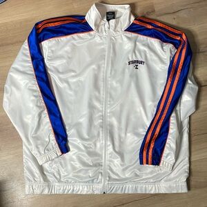 Y2K Starbury Track Jacket.‎ White, Orange, Blue. XXL. Good Used Condition!